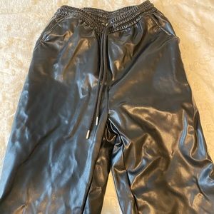 Leather jogger